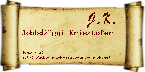 Jobbágyi Krisztofer névjegykártya