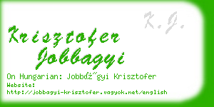 krisztofer jobbagyi business card